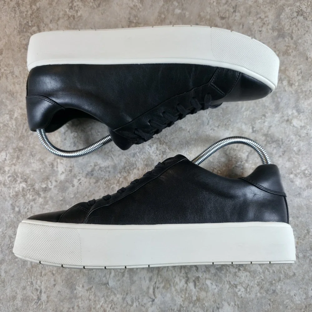 Vince Black Leather Slip On Platform Chunky Shoes Women's 9 / EU 39 *Worn Once.